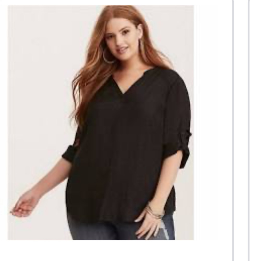 Torrid leopard print jacquard blouse